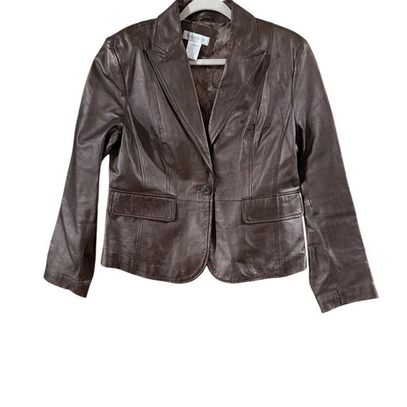 Worthington, genius, leather blazer size large - Picture 2 of 8